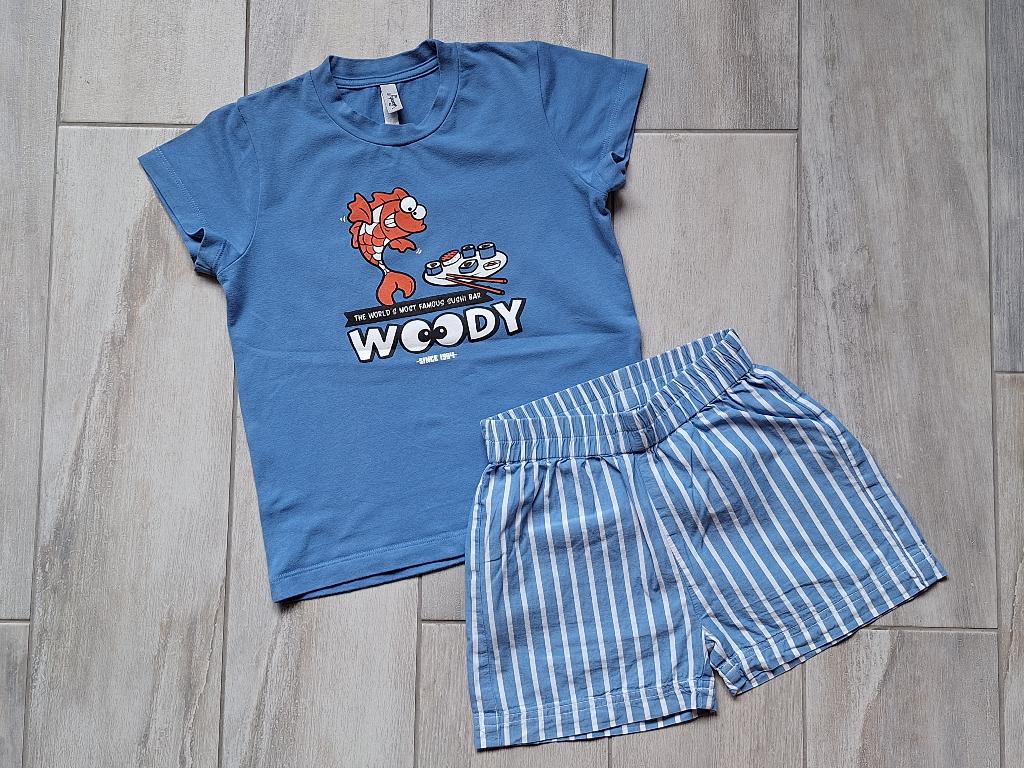 ★ M104 - Woody zomerpyjama thema vis, Nacht- of Onderkleding, Ophalen of Verzenden, Zo goed als nieuw, Jongen