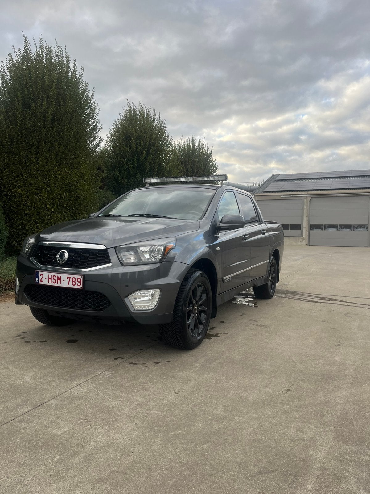 Ssang yong actyon sport 220s, Auto's, Stof, Dealer onderhouden, Zilver of Grijs, Te koop