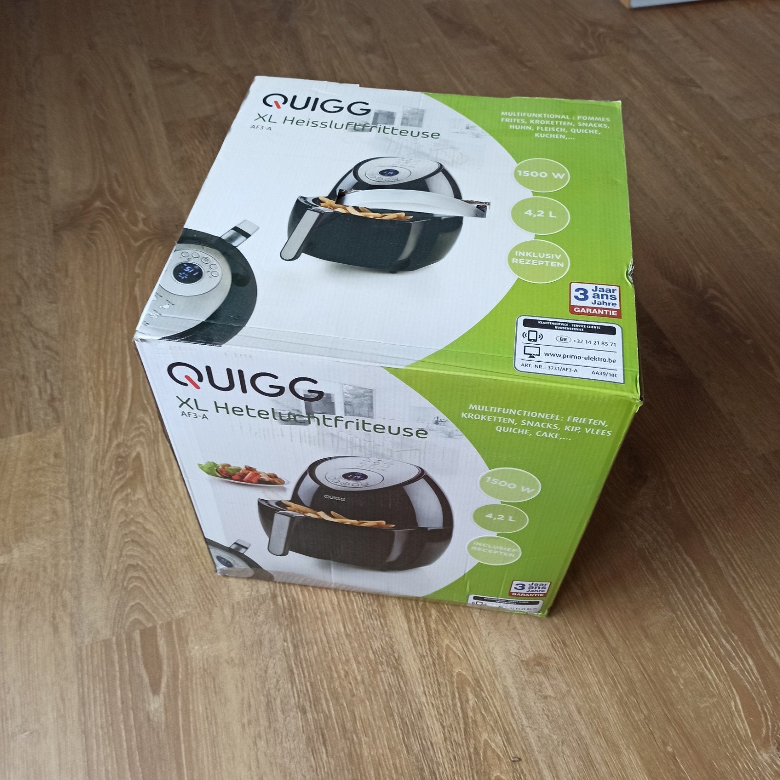 Quigg XL Airfryer (Nieuw!), Ophalen of Verzenden, Airfryer