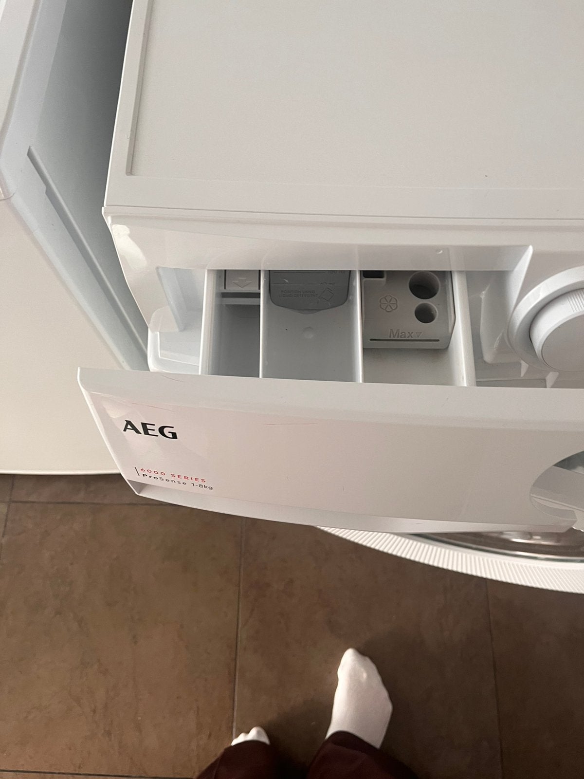 AEG wasmachine 8 kg – 2023, Elektronische apparatuur, Droogkasten, Ophalen, Zo goed als nieuw