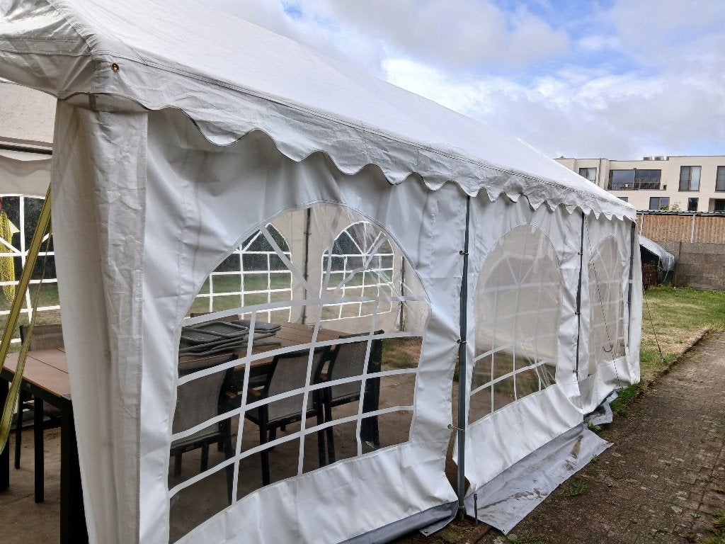 Partytent 6x3 met gebruiksschade, Ophalen, Gebruikt, Partytent, Minder dan 4 meter