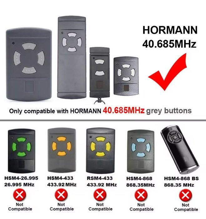 Émetteur Hormann 40 685 MHz de remplacement, 4 boutons, Enlèvement ou Envoi, Neuf