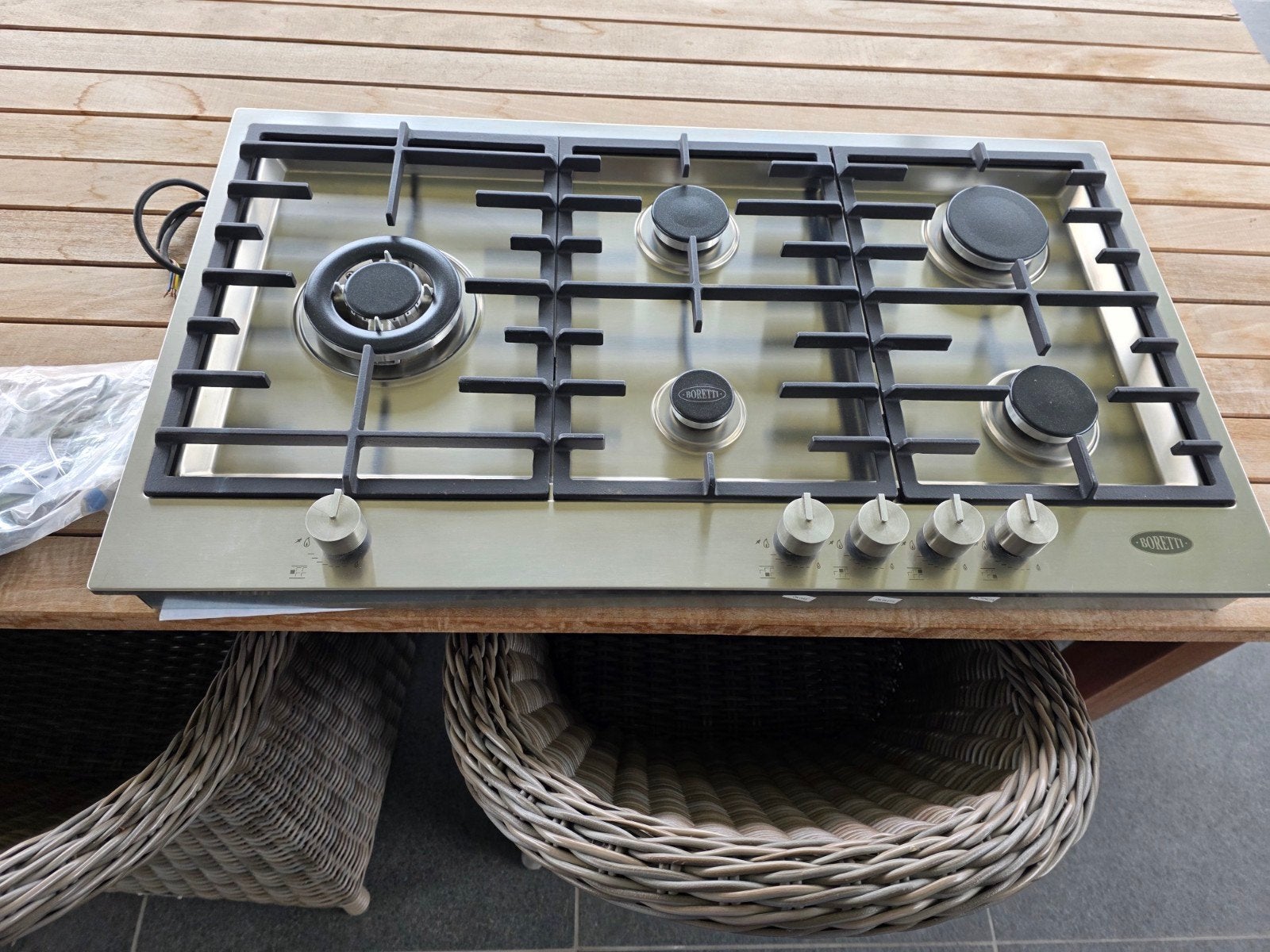 Foyer à gaz 90cm de la marque Boretti,, Electroménager, Tables de cuisson, Enlèvement