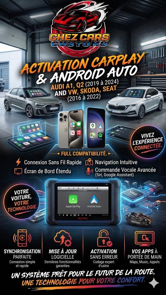 Activation Carplay Android Auto Audi A1 Q2 Charleroi, Autos : Divers, Autoradios, Enlèvement ou Envoi, Comme neuf