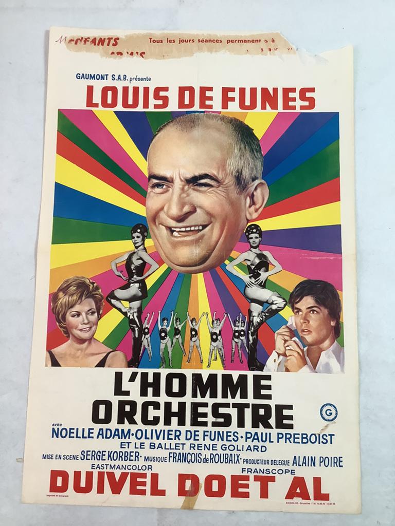 Affiche du film L'HOMME ORCHESTRE 36-54 cm, Enlèvement ou Envoi, Comme neuf