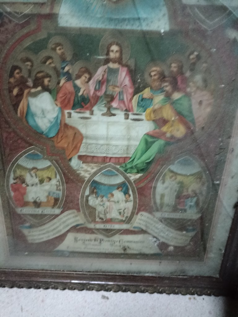 Cadres avec des Saints, Ophalen, Bidprentje