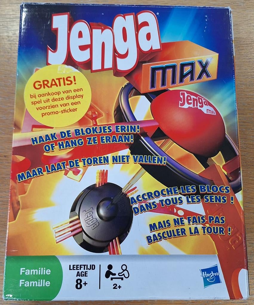 Gezelschapsspel Jenga Max, Trois ou quatre joueurs, Enlèvement, Utilisé, Hasbro