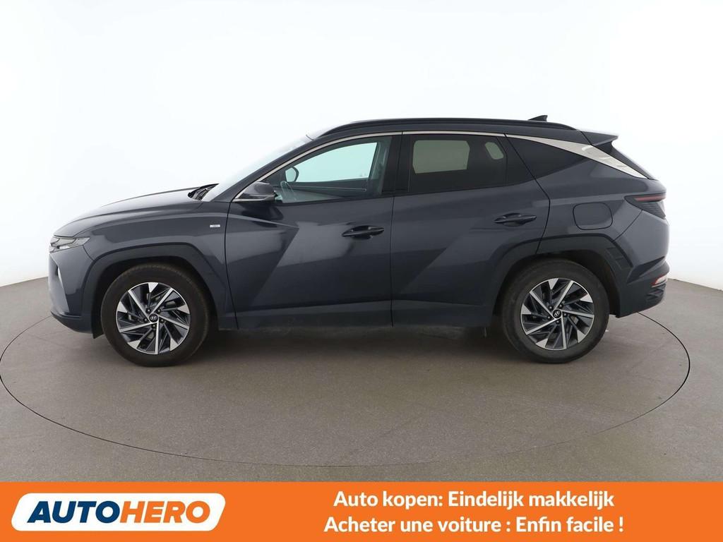 Hyundai Tucson 1.6 T-GDI Mild-Hybrid Creative 2WD (bj 2023), Auto's, Hyundai, Lichtsensor, Gebruikt, Zwart, Leder