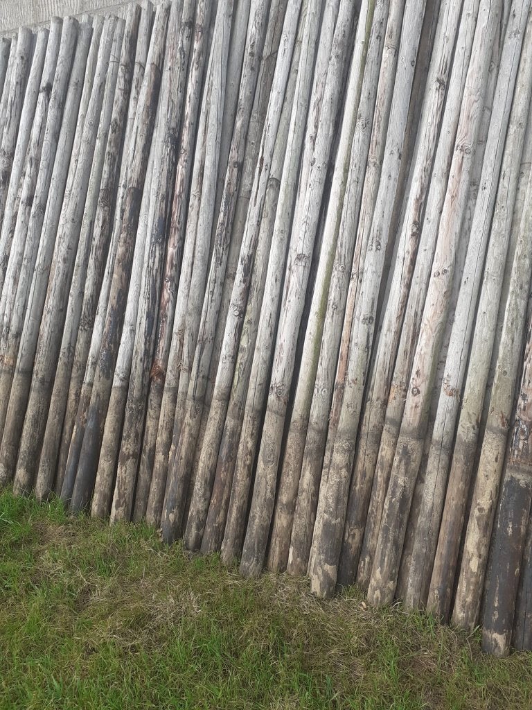 Houten palen 3meter, Poteaux, Bois dur, Enlèvement, Utilisé