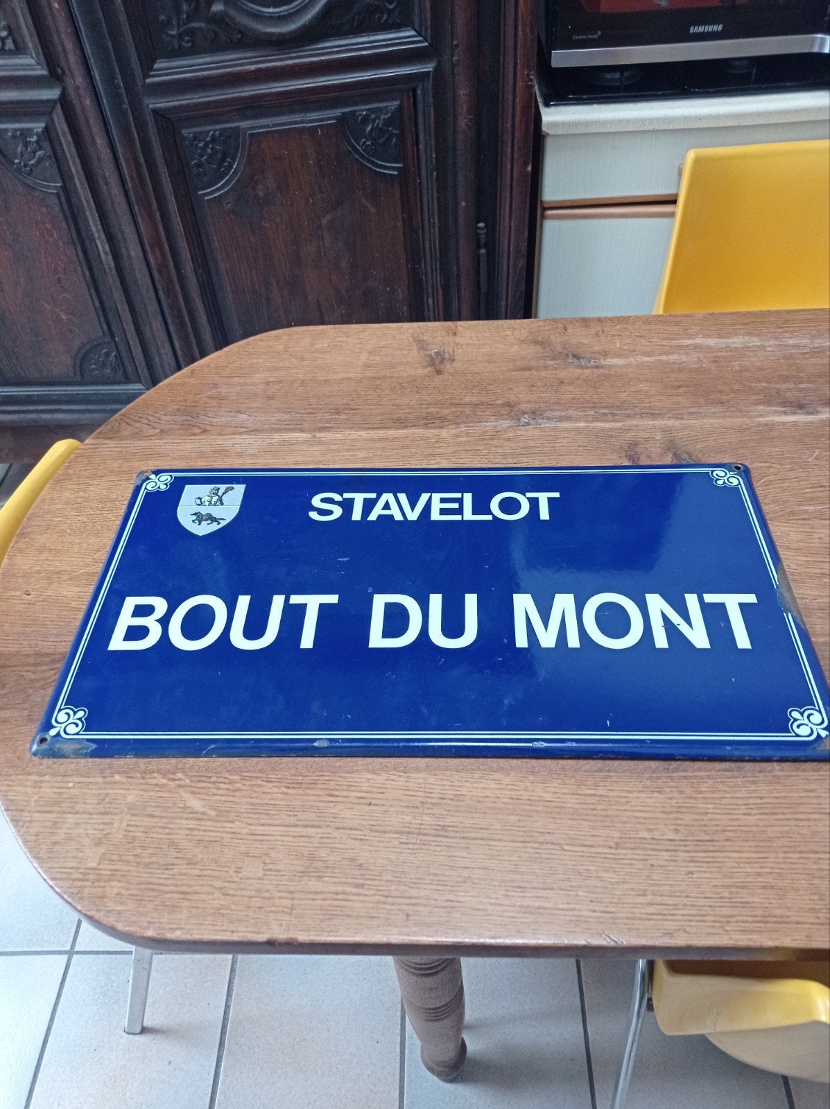 Plaque émaillée Stavelot, Antiquités & Art, Enlèvement ou Envoi