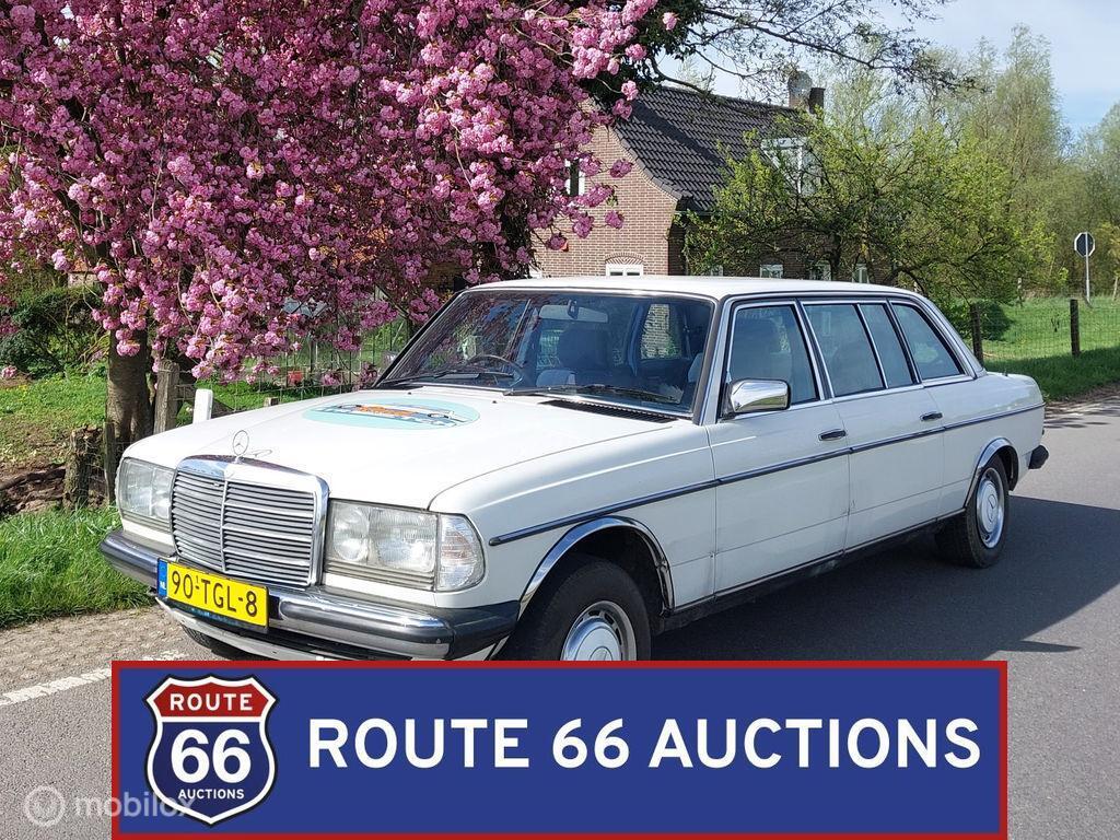 Mercedes-Benz 250 Pullman | 1984 | Route 66 Auctions, Auto's, Zwart, Mercedes-Benz, Bedrijf, Handgeschakeld