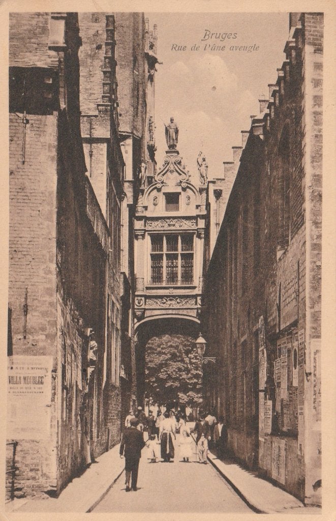 BRUGGE -  Blinde Ezelstraat  + 110 Jaar oud !!, Verzamelen, Postkaarten | België, Ophalen of Verzenden, Voor 1920, Gelopen, West-Vlaanderen