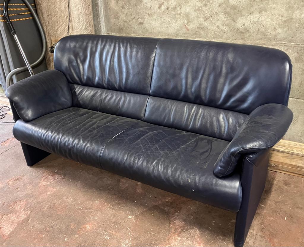Prachtige lederen sofa van Jori, Enlèvement, Utilisé, Cuir, Trois personnes