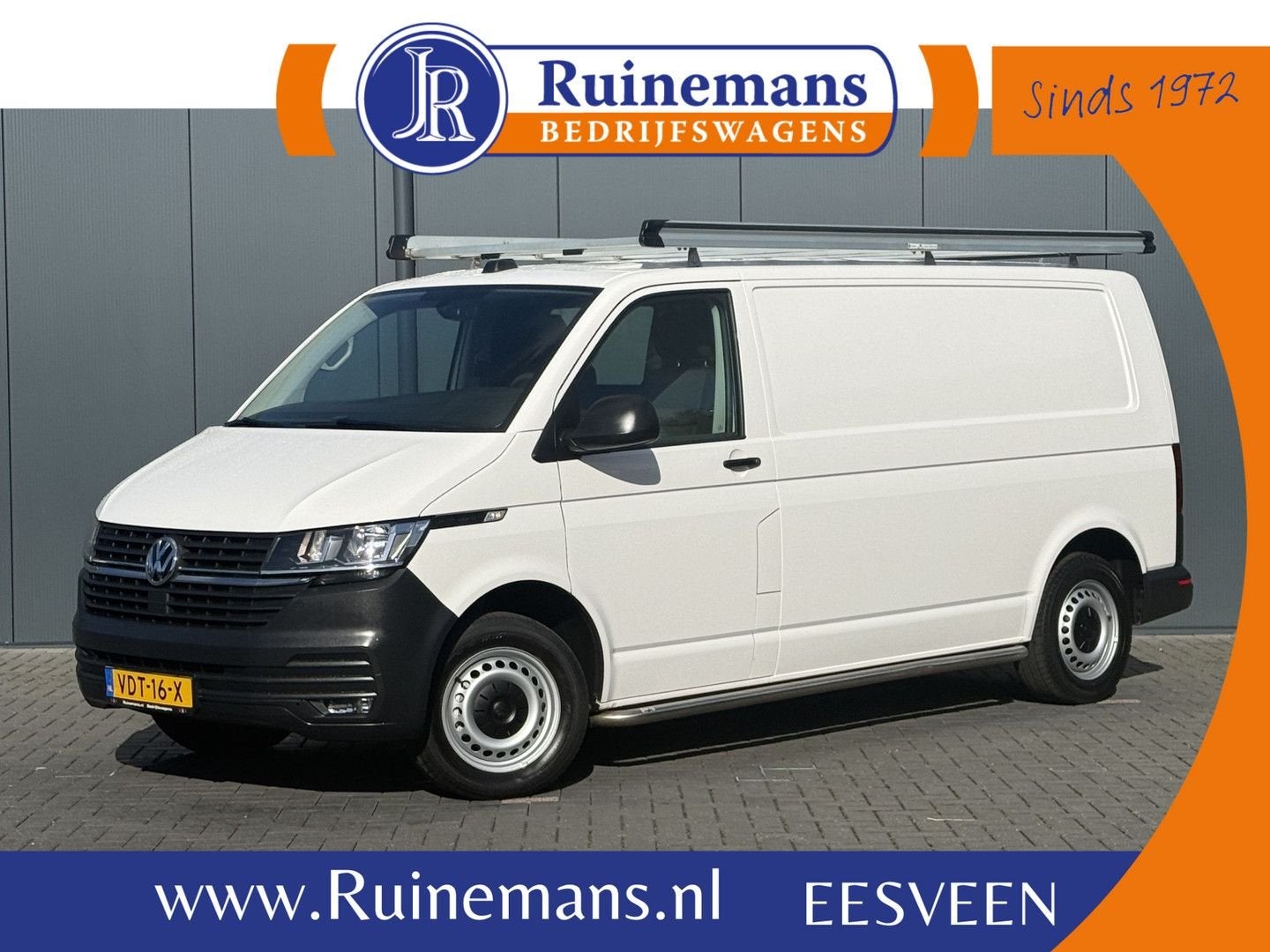 Volkswagen Transporter 2.0 TDI 150 PK / L2H1 / 1e EIG. / ALU, Wit, 202 g/km, Onderhoudsboekje, Handgeschakeld