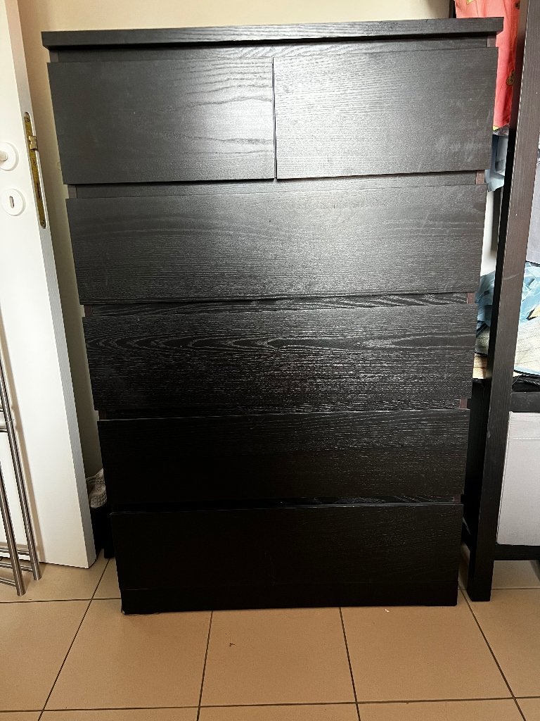 Chest of drawers with 6 drawers Ikea Malm | 60€, 25 à 50 cm, 5 tiroirs ou plus, Comme neuf, Enlèvement