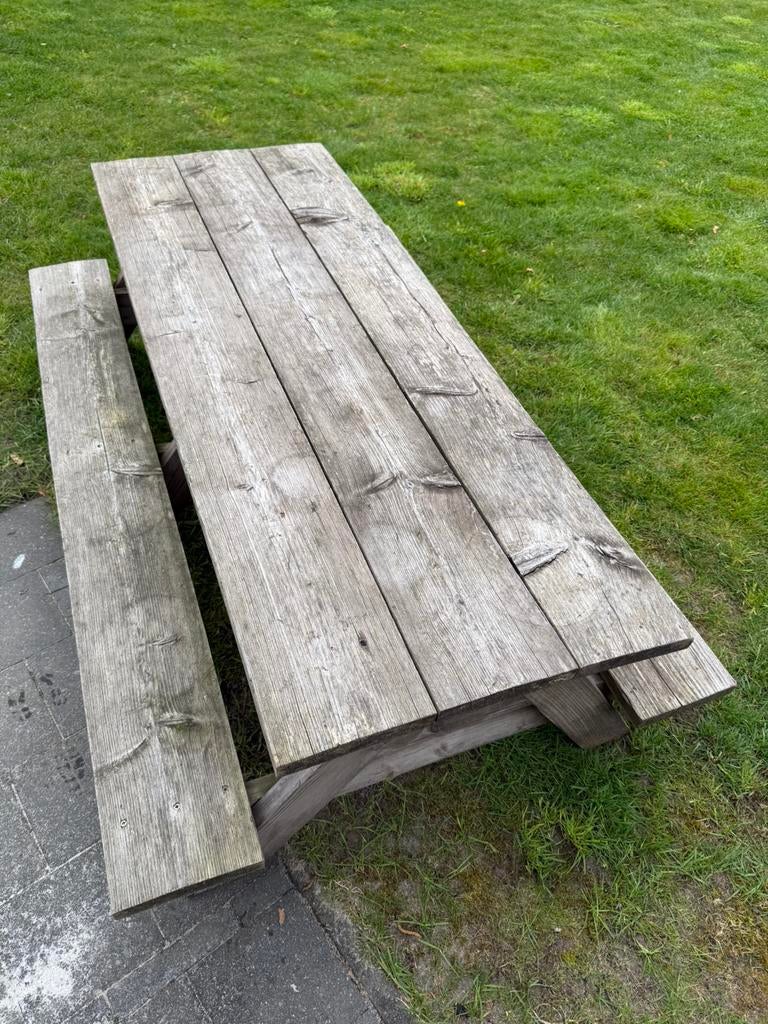 Picknick bank voor kids uit steigerhout, Tuin en Terras, Picknicktafels, Gebruikt, Rechthoekig, Hout, Ophalen