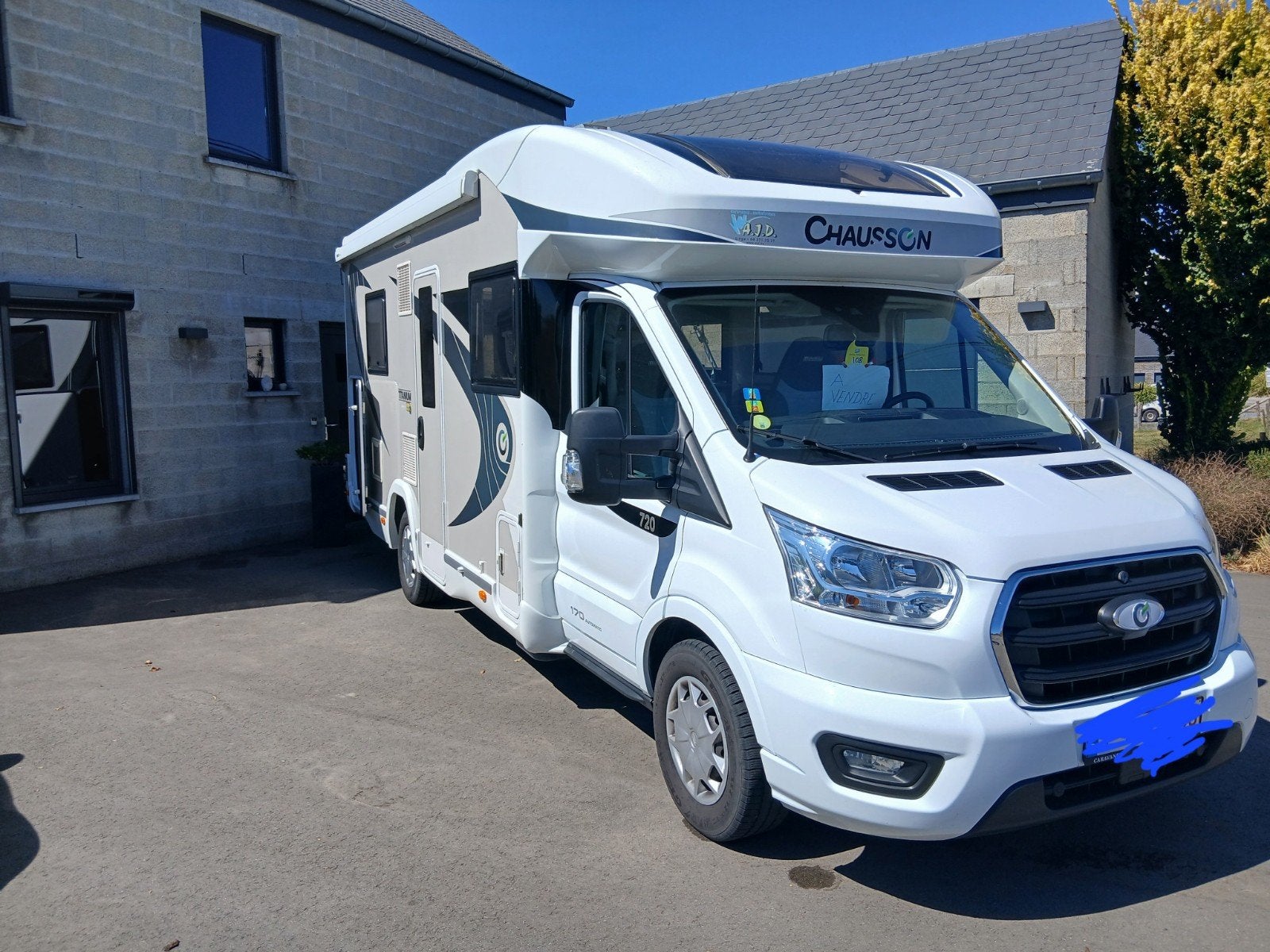 Camping car,Chausson 720 TITANIUM,5 places,170cv,boite auto., Jusqu'à 5, ESP - Contrôle de stabilité, Toilette à cassette, Ford