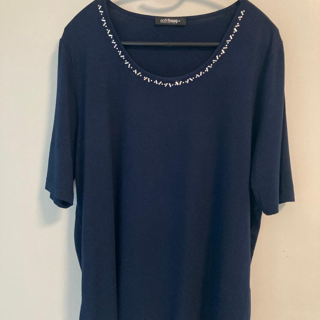 "Gollehaug" marineblauwe dames shirt - maat 44-als nieuw, Kleding | Dames, Blauw, Gollehaug, Maat 42/44 (L), Ophalen of Verzenden
