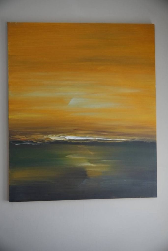Groot handgeschilderd abstract schilderij op doek, Enlèvement