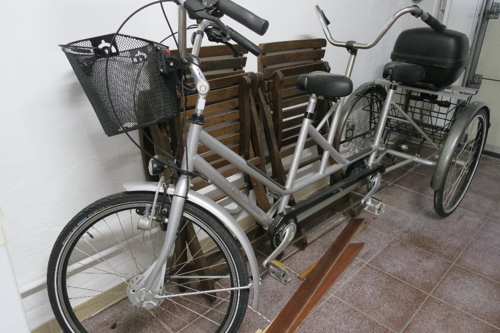 Splinternieuwe driewiel tandemfiets met alles erop en eraan., Ophalen, Nieuw
