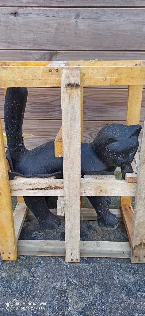 kat in steen, Ophalen, Nieuw, Steen, Dierenbeeld