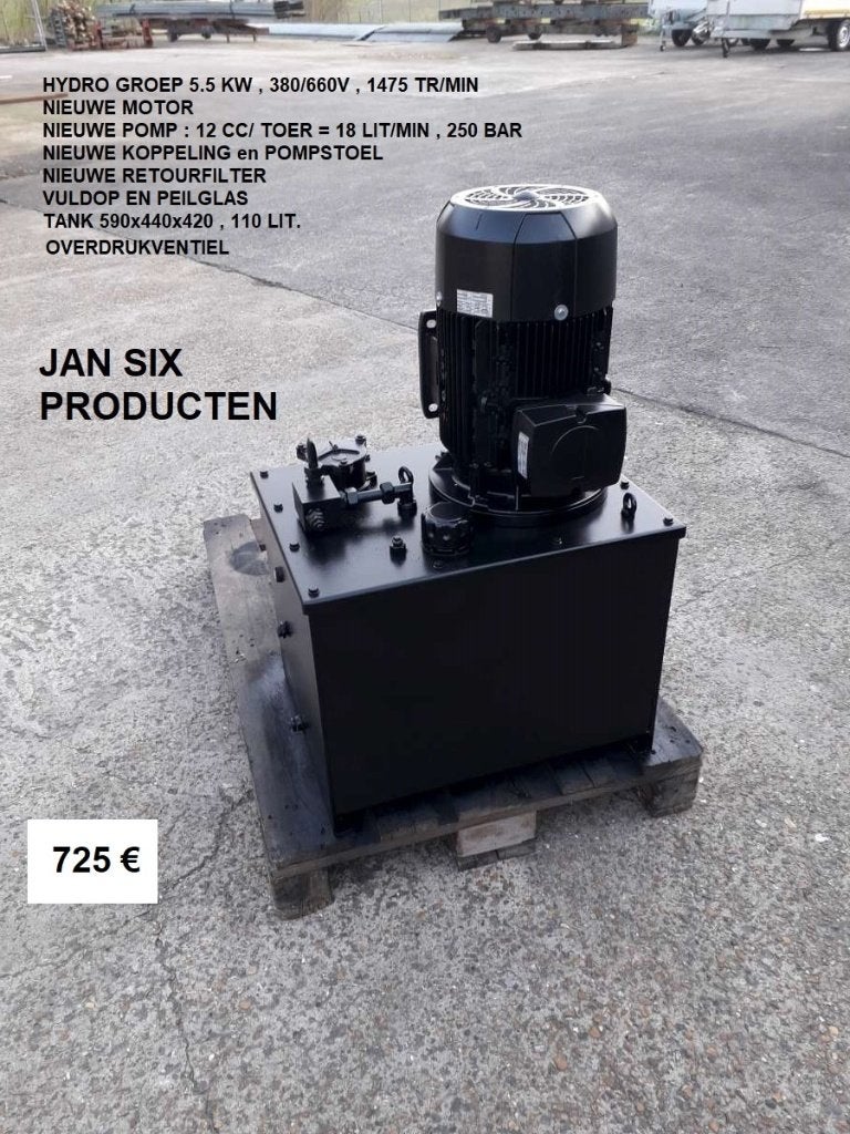 HYDRAULISCHE GROEP 5.5 KW 380/660 V , 18 LIT / MIN, Doe-het-zelf en Bouw, Ophalen, Nieuw