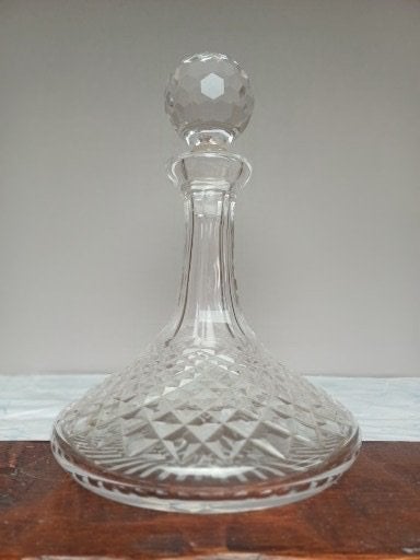 Geslepen kristallen karaf booheems grote 25 cm, Antiek en Kunst, Ophalen