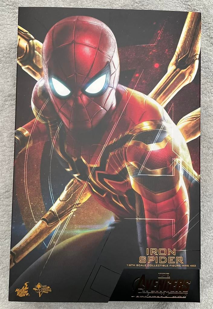 Jouets Spiderman Iron Spider Hot Toys MMS482, Enlèvement ou Envoi, Comme neuf