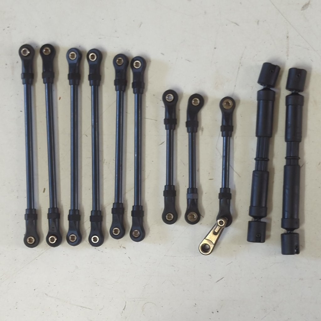 Complete set assen & links Traxxas TRX-4 (Blazer, WB 312mm), Hobby en Vrije tijd, Ophalen of Verzenden, Gebruikt, Schaal 1:10