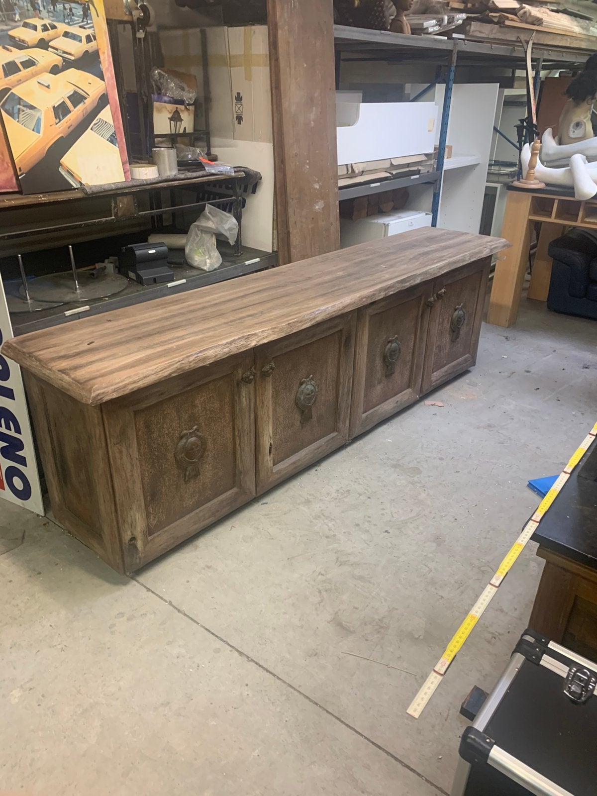 Oude houten dressoir, Ophalen, Vintage Old Door, Overige houtsoorten, Gebruikt