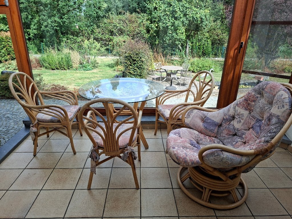 Verandaset, Ophalen, 4 zitplaatsen, Gebruikt, Rotan
