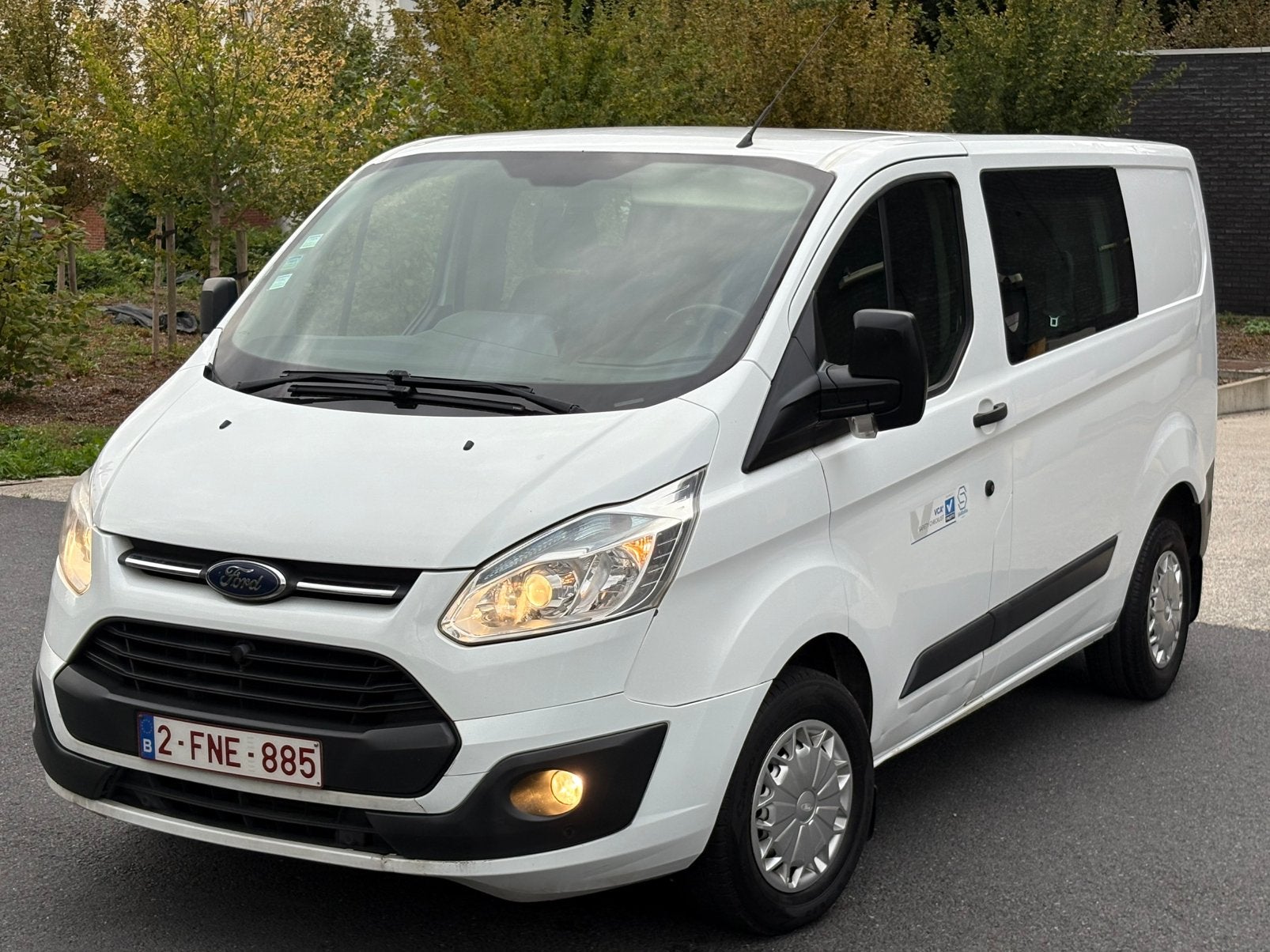 Ford custom 2.2 airco dubbele cabine, Auto's, Bestelwagens en Lichte vracht, Euro 5, 5 deurs, Particulier, Ford