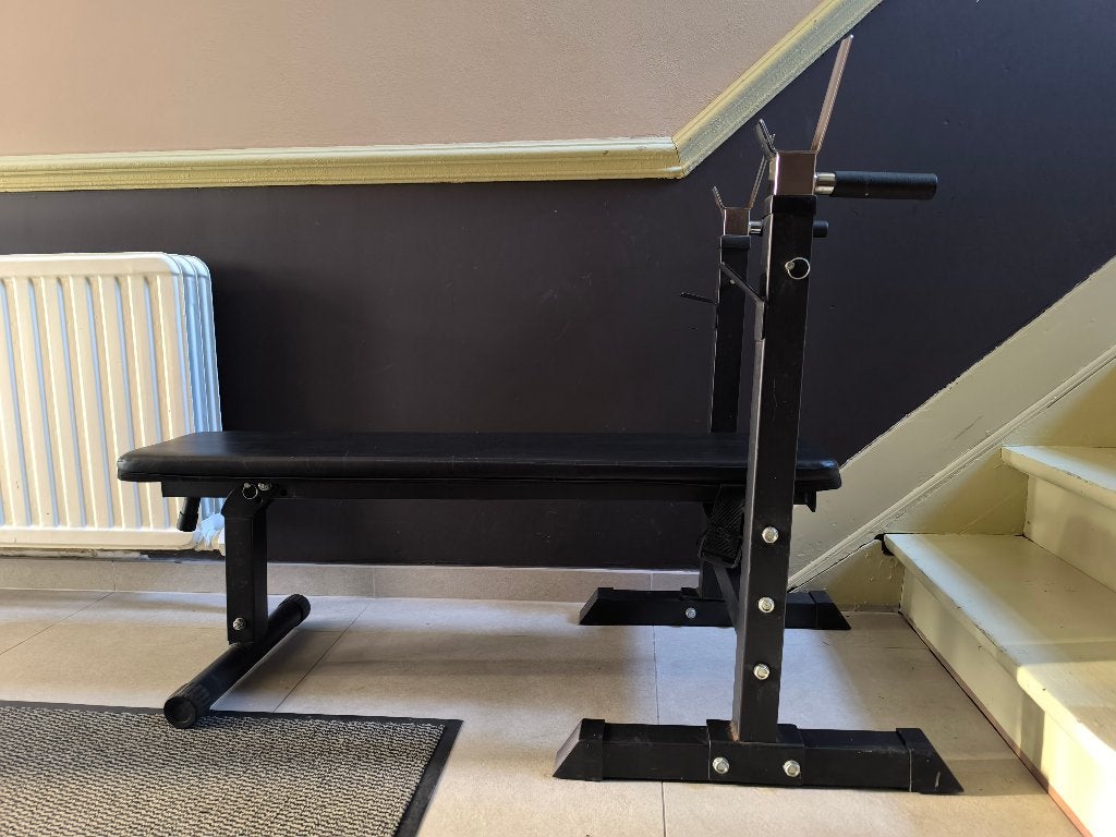 Bench Press fitnessbank + dips, Ophalen, Gebruikt, Benen, Fitnessbank