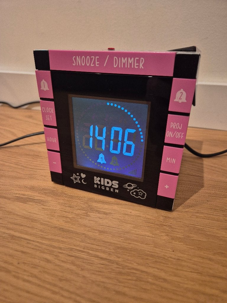 unicorn wekker bigben (Met projector), Ophalen, Zo goed als nieuw, Digitaal