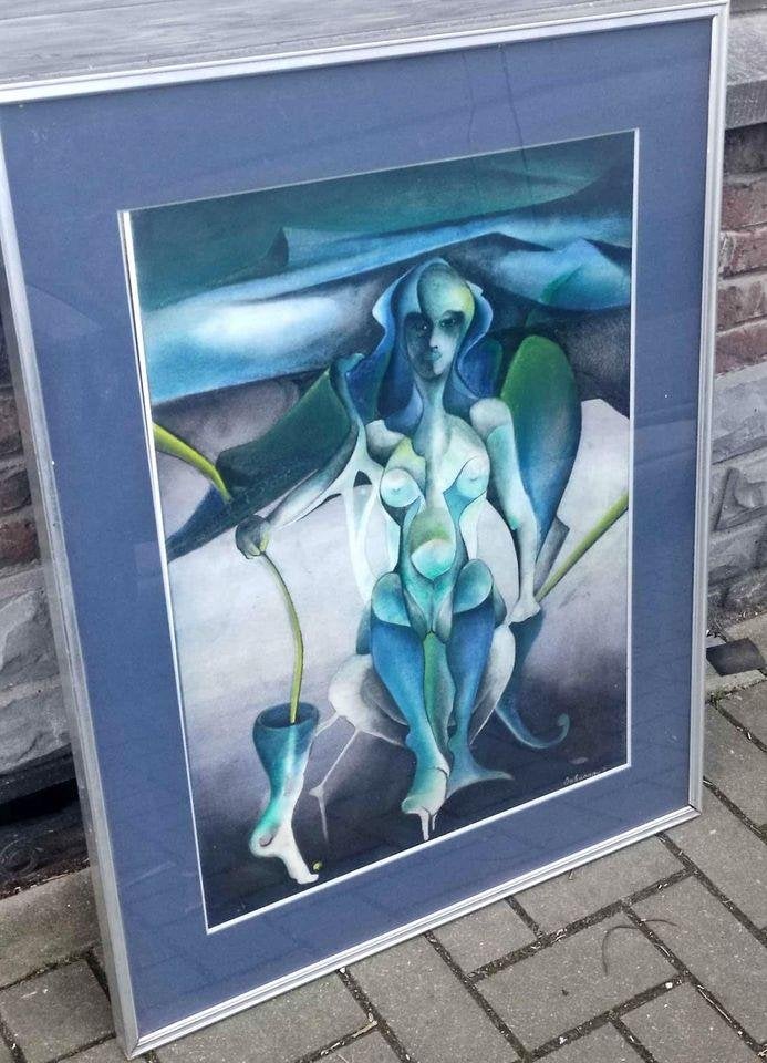 pastel signe duhannoy, Antiquités & Art, Art | Peinture | Classique, Enlèvement, Pastel