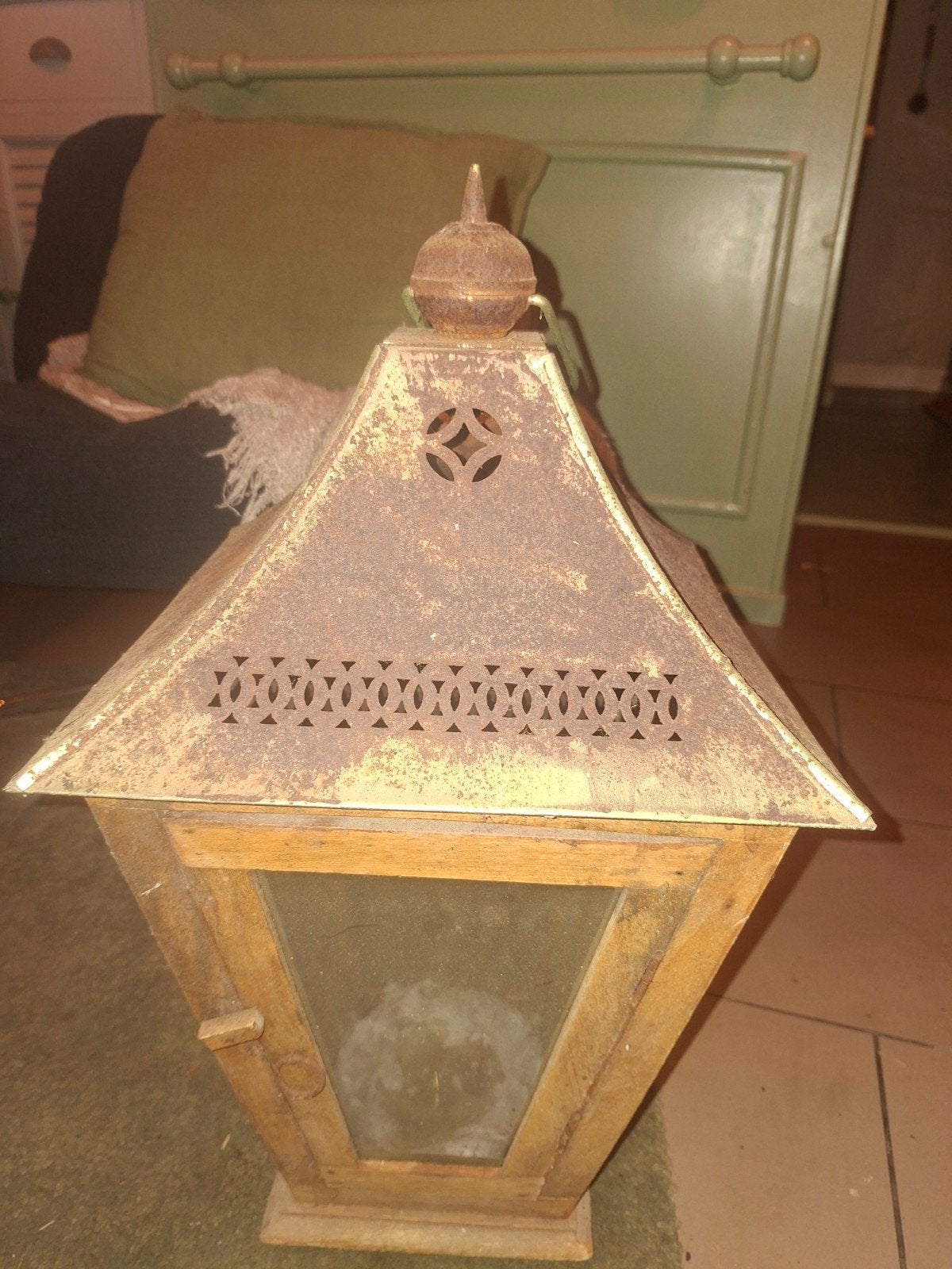 oude zware lantaarn, Ophalen of Verzenden