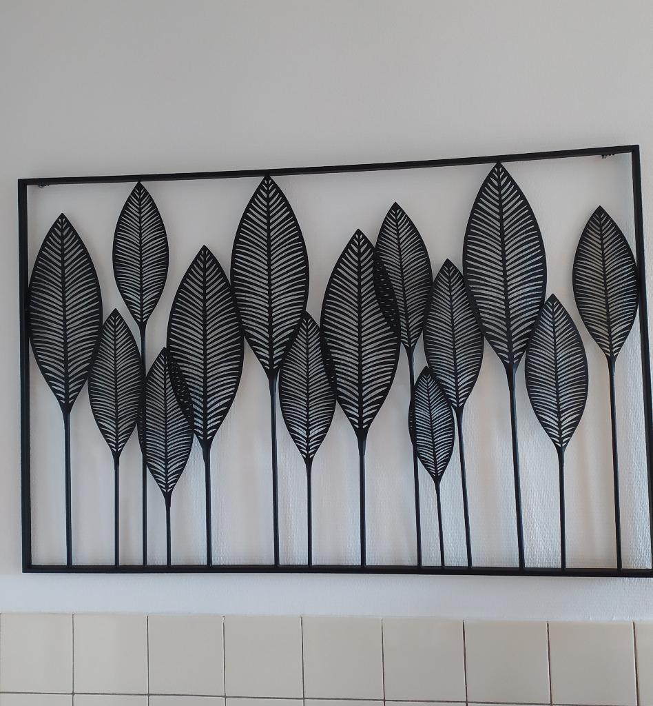 Metalen wanddecoratie, Tuin en Terras, Ophalen, Zo goed als nieuw