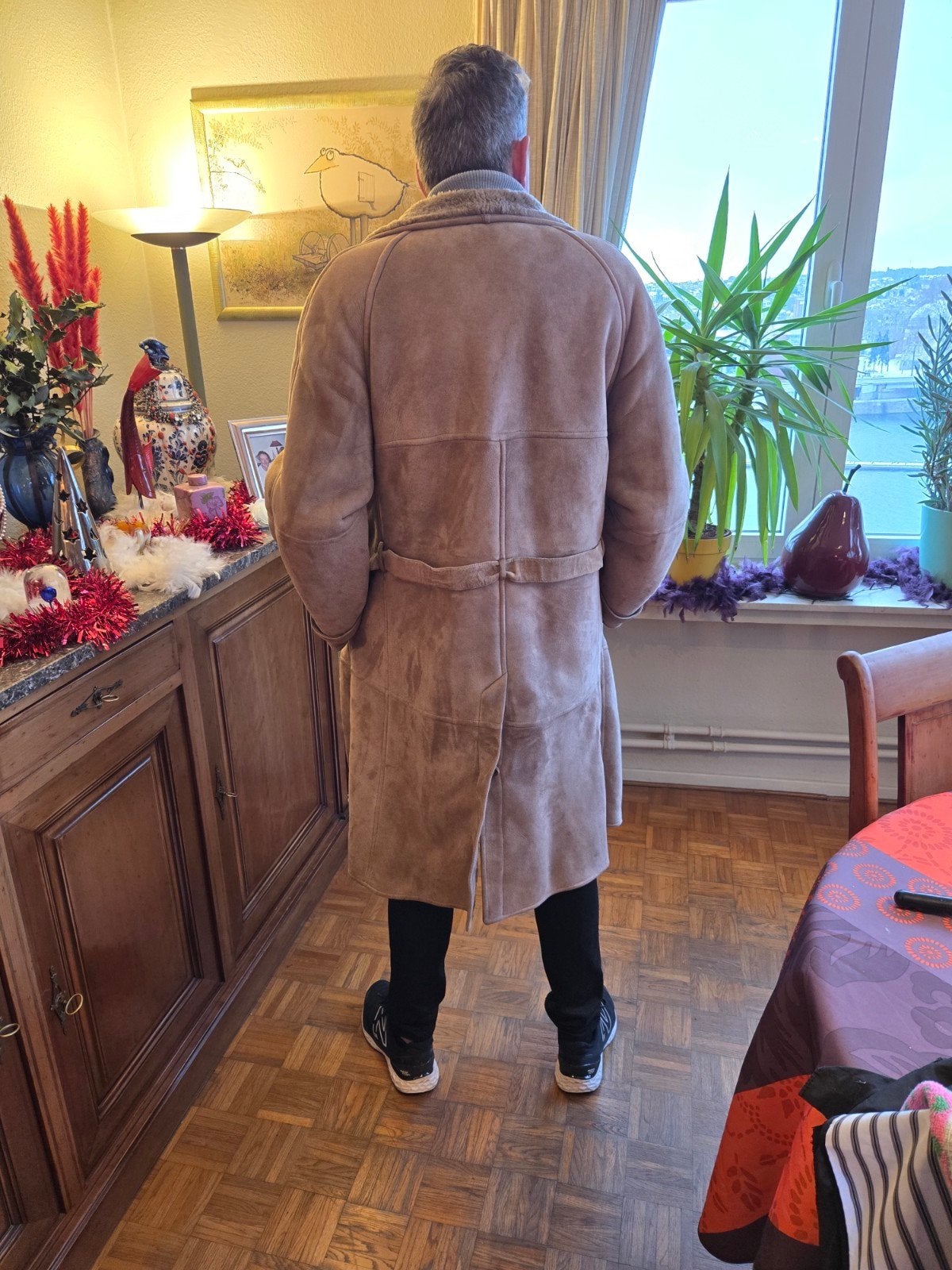 twee prachtige jassen gemaakt van echte schapenvacht, Kleding | Heren, Jassen | Winter, Ophalen of Verzenden, Gedragen, Maat 56/58 (XL)