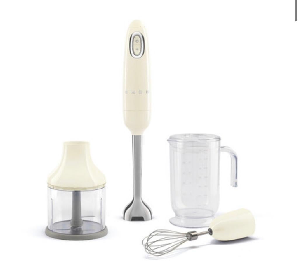 SMEG Food Processor Staafmixer met Accessoires Crème, Ophalen, 1 tot 2 liter, 3 snelheden of meer, Zo goed als nieuw