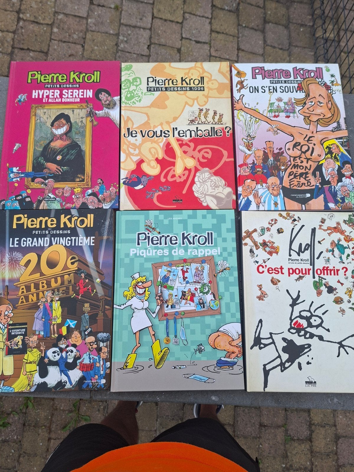 Pierre Kroll- lot de 6 livres, Livres, Enlèvement ou Envoi