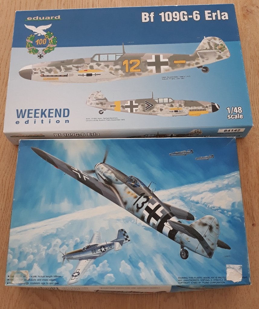 2x Messerschmit Bf109, Overige merken, Ophalen of Verzenden, Zo goed als nieuw, Groter dan 1:72