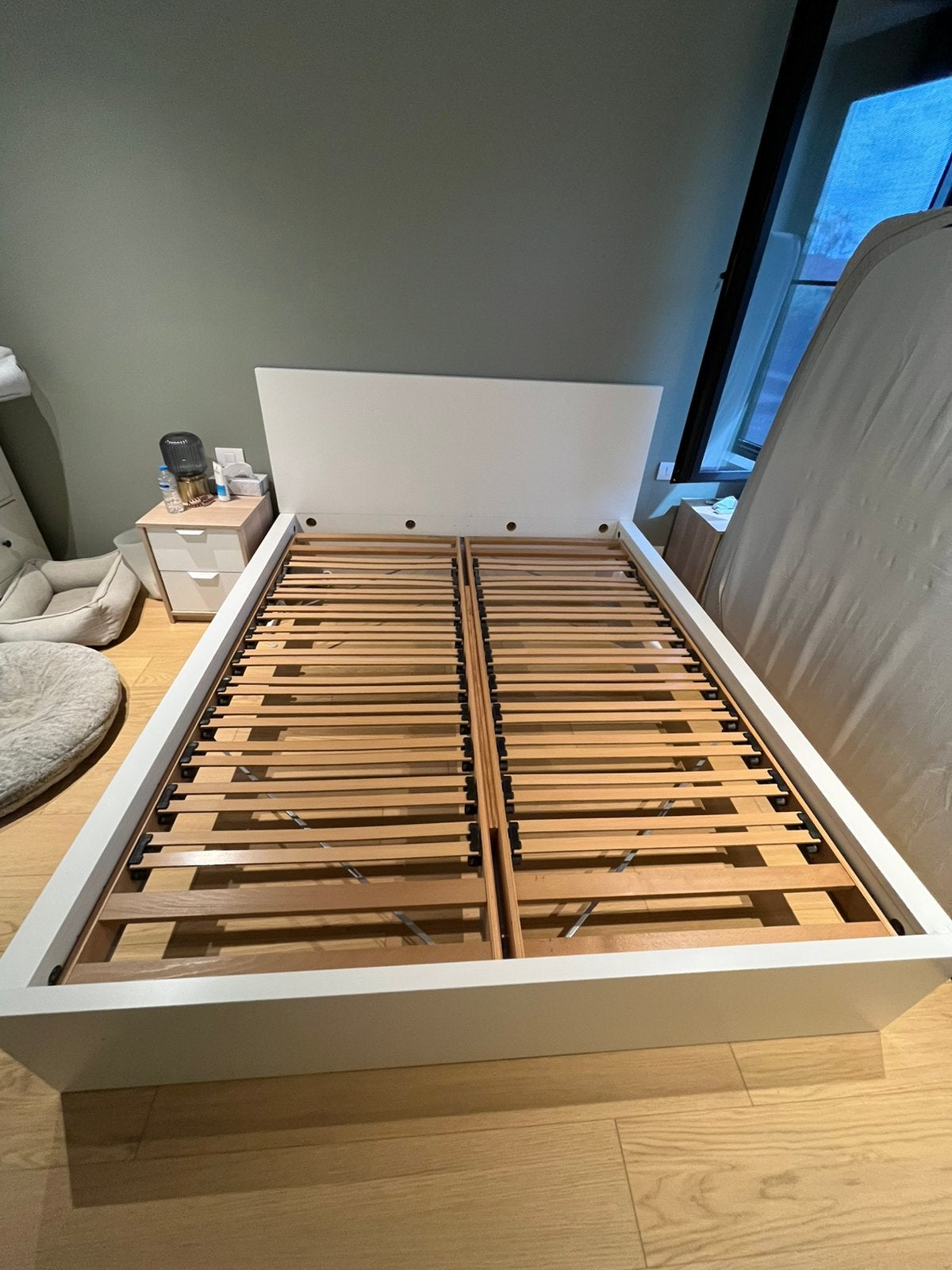 Lit Ikea Malm 160x200 + sommiers à lattoflex 2x 80x200, Maison & Meubles, Chambre à coucher | Lits, Enlèvement, Utilisé, 200 cm