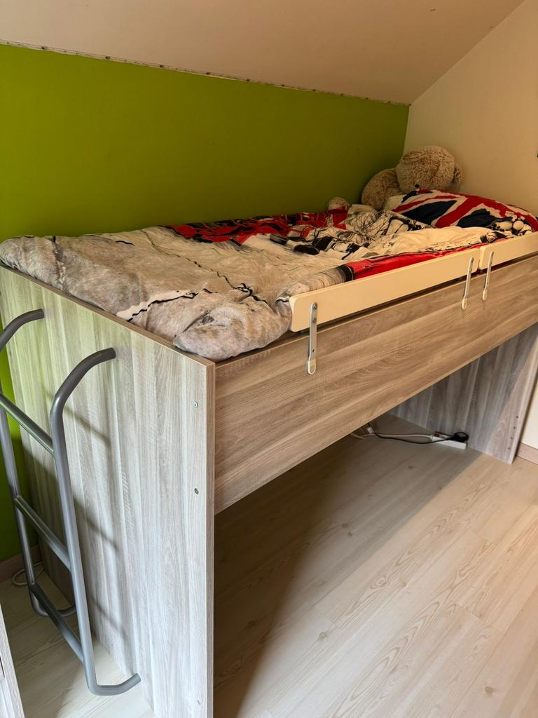 Volledige slaapkamer, Kinderen en Baby's, Kinderkamer | Stapelbedden en Hoogslapers, Zo goed als nieuw, Hoogslaper, Ophalen