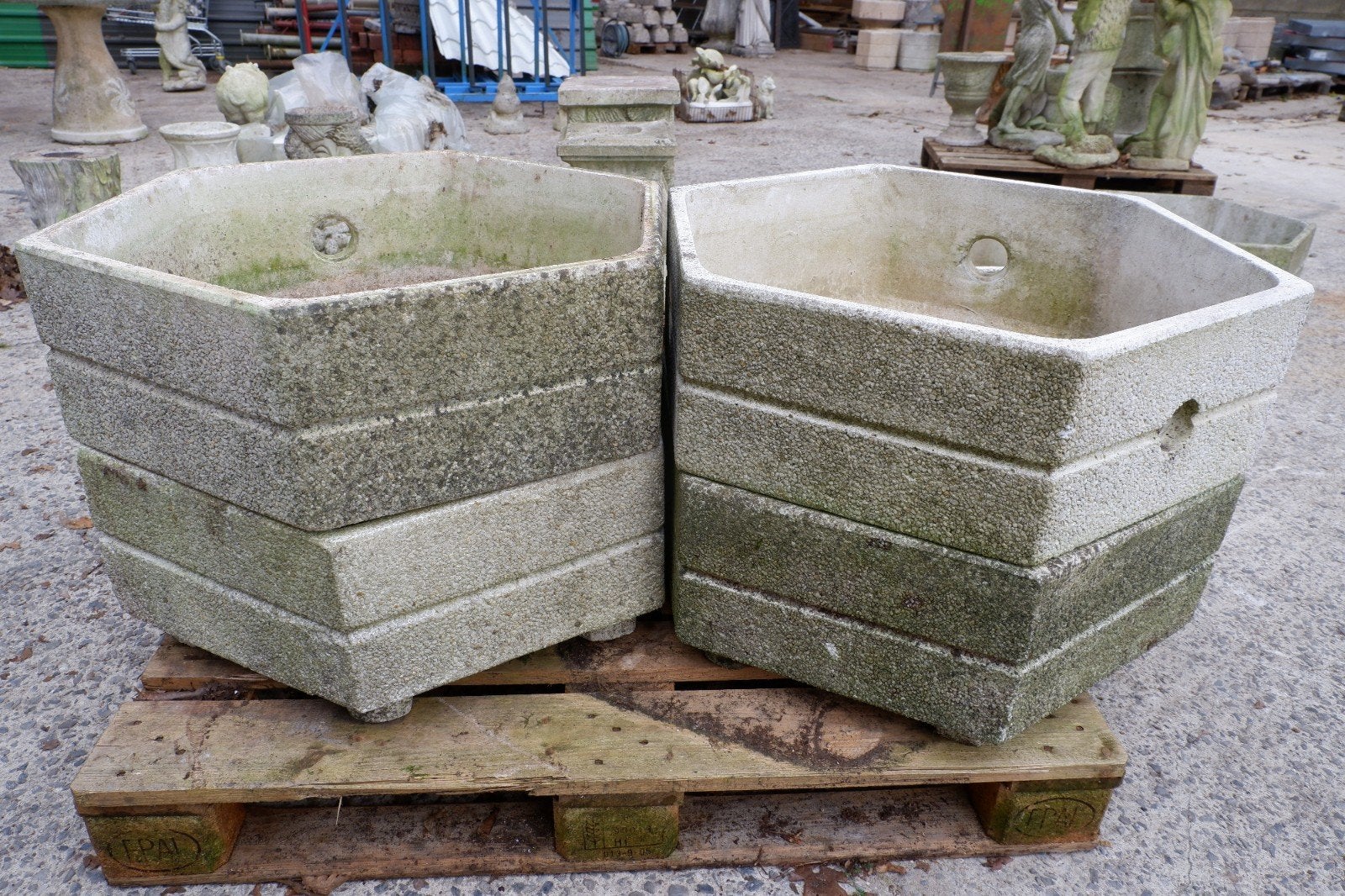 6 jardinières en béton, Jardin & Terrasse, Enlèvement, Béton