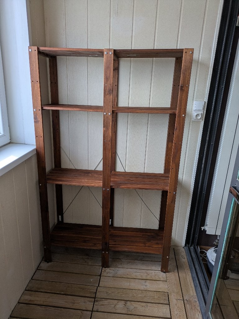 Étagère d'extérieur IKEA Tordh (1,61 m x 1,00 m), Enlèvement, Comme neuf, Étagère, Bois