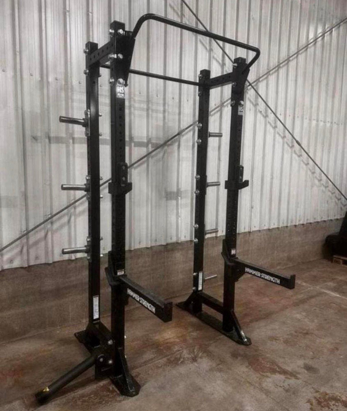 Hammer Strength Halfrack met Jhooks en Spotter Armen, Ophalen, Gebruikt, Overige typen