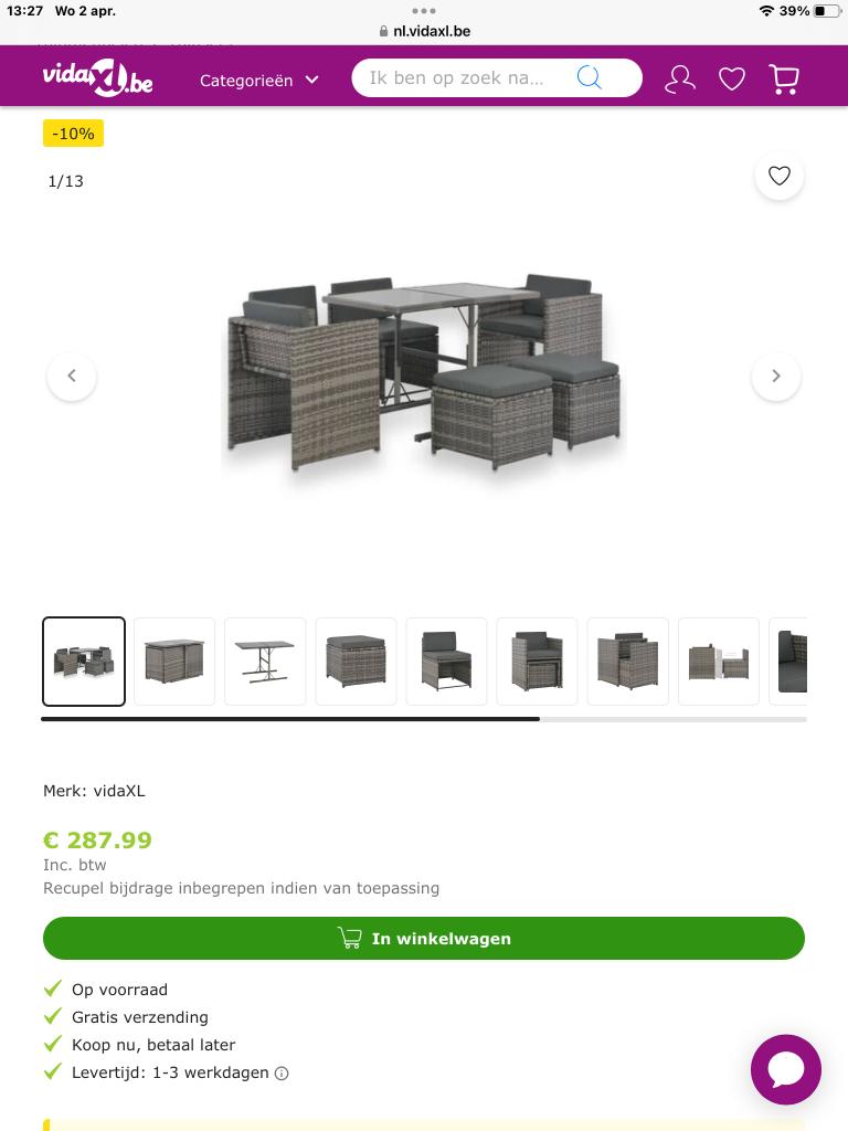 Loungeset, Tuin en Terras, Ophalen, Overige materialen, 6 zitplaatsen, Nieuw