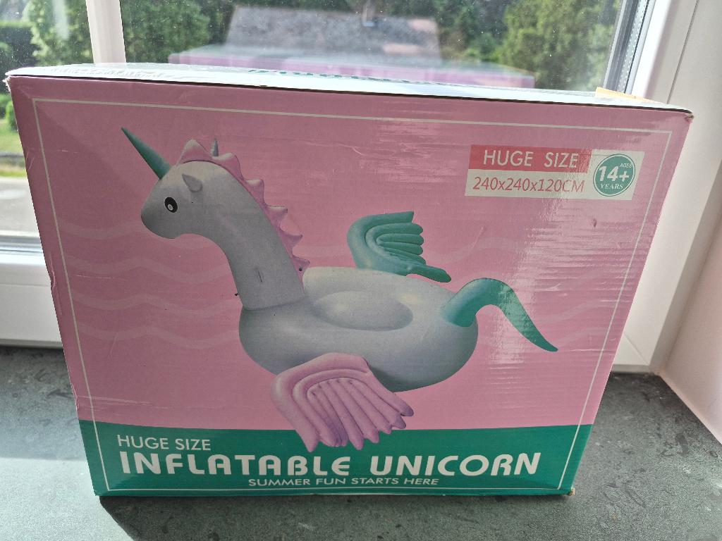 Opblaasbare unicorn voor op het water, Ophalen, Nieuw