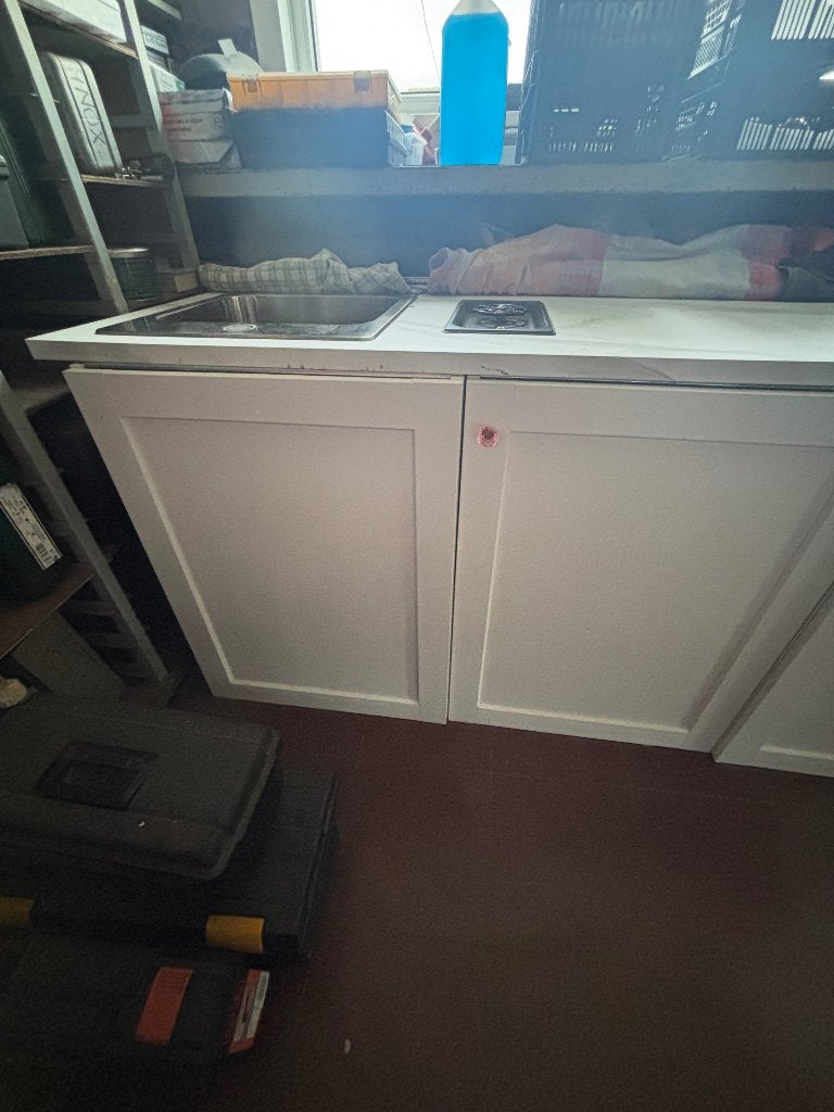 Keuken, Ophalen, Wit, Nieuw, Enkelwandige keuken
