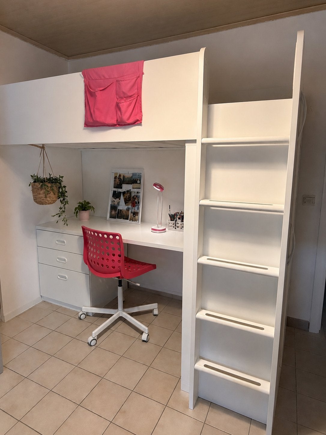 Hoogslaper met bureau, opbergruimte en kleerkast, Maison & Meubles, Chambre à coucher | Lits superposés & Lits mezzanines, Enlèvement